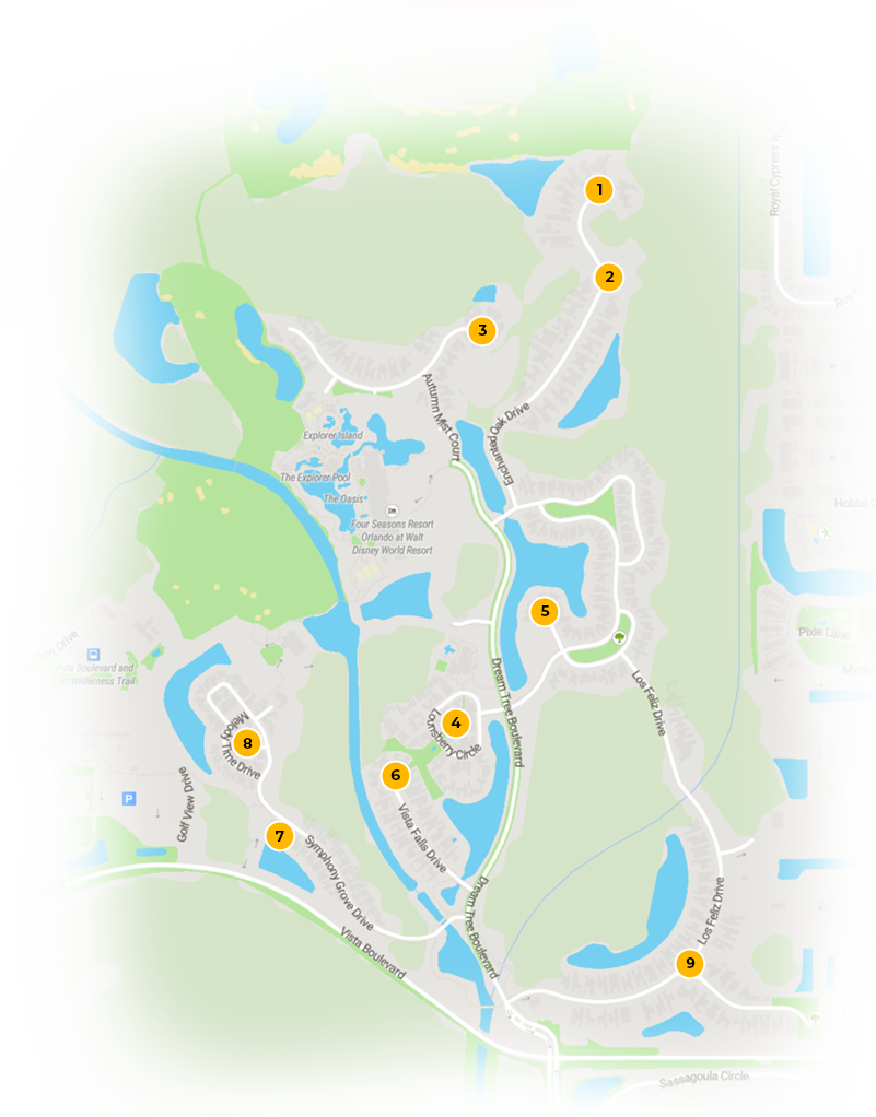 Golden Oak area map