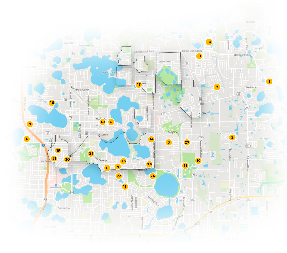 Winter Park area map
